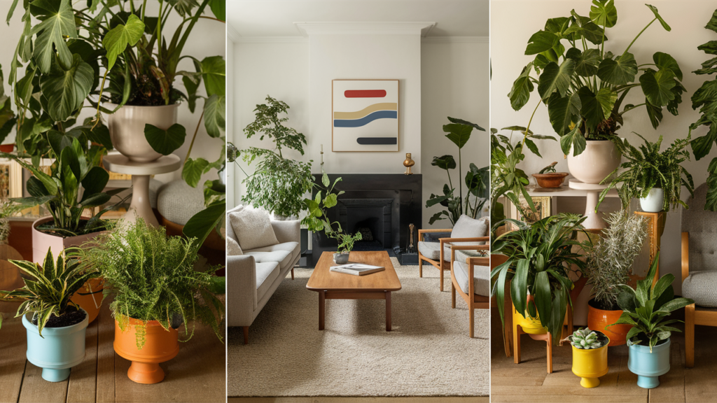 A beautifully styled mid-century modern living room