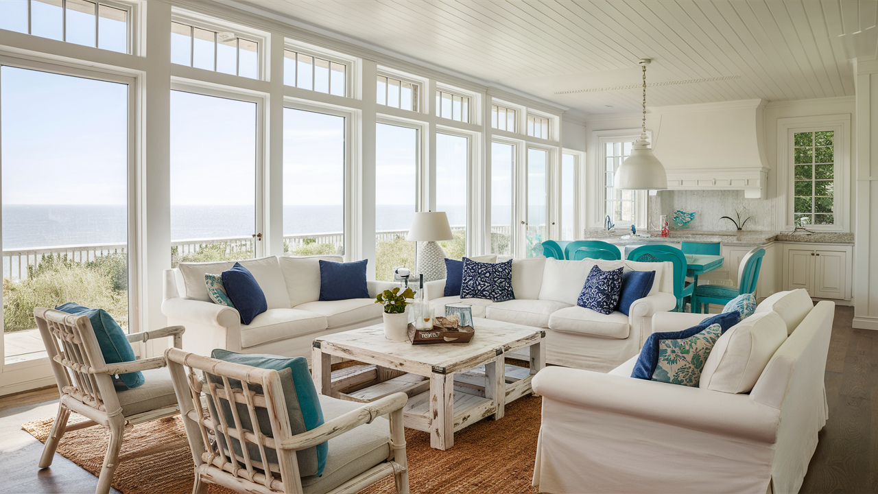 A bright and airy coastal living room