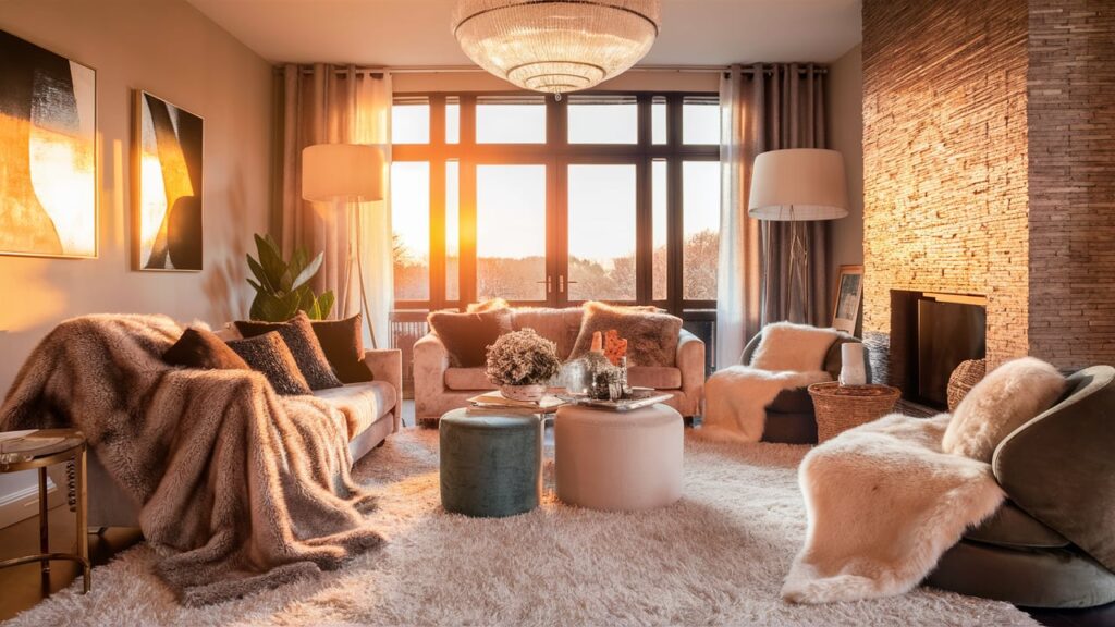 A captivating image of a chic and luxurious living room