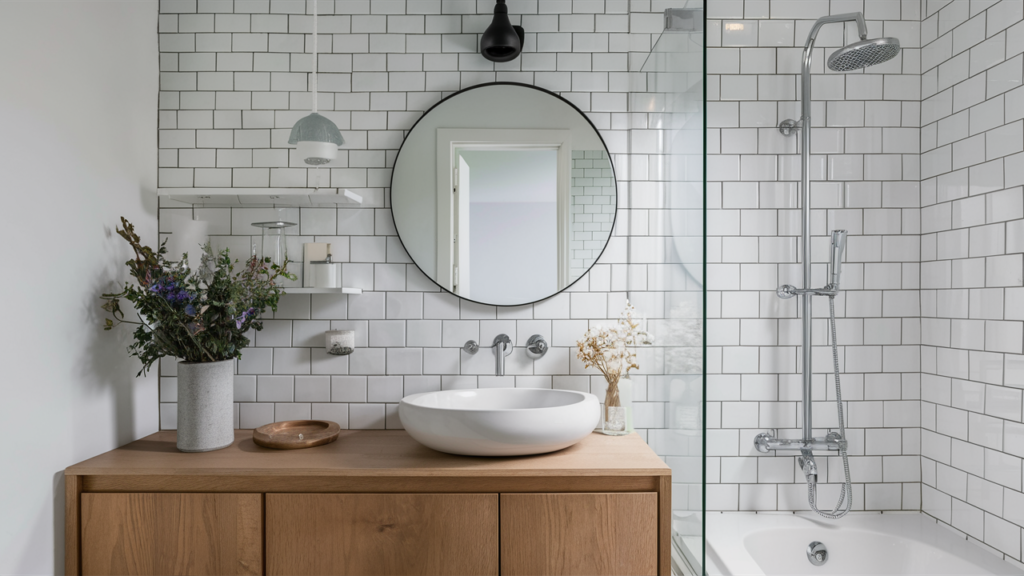 A serene minimalist bathroom