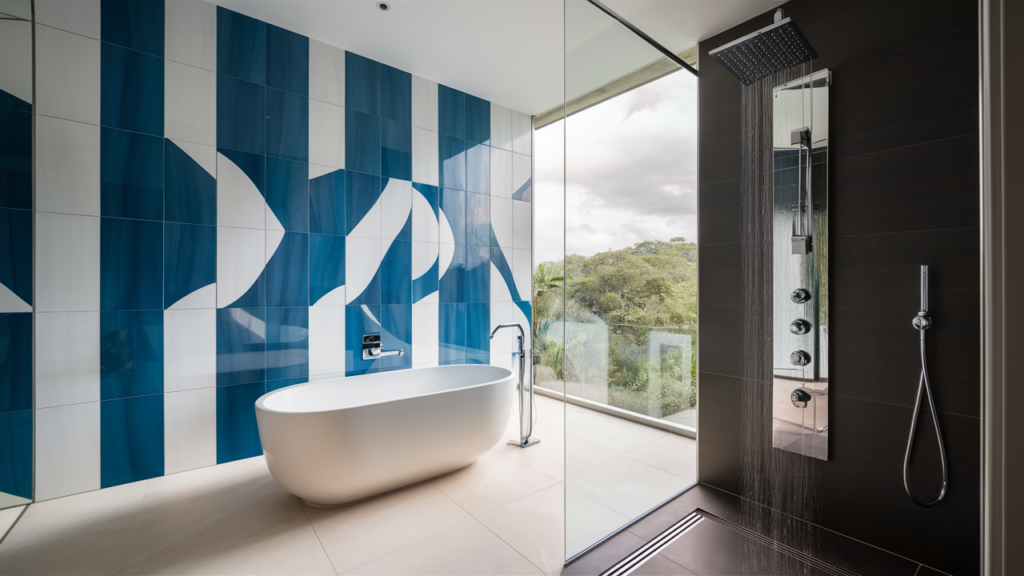 A sleek and modern bathroom