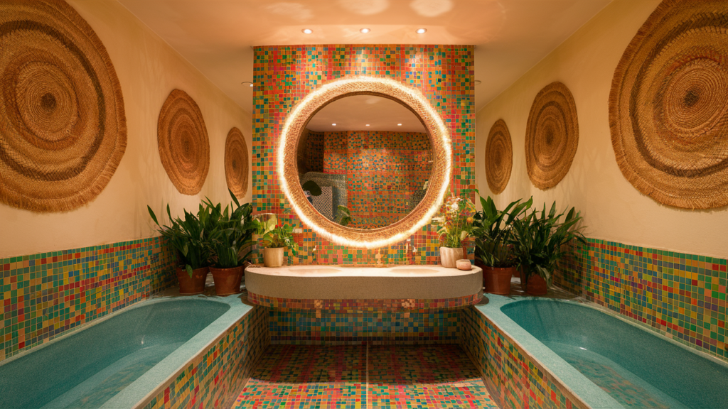 A stunning bohemian-inspired bathroom 