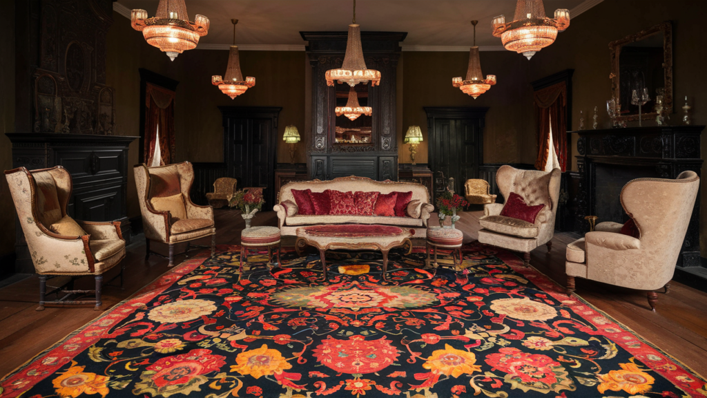 A stunning vintage living room