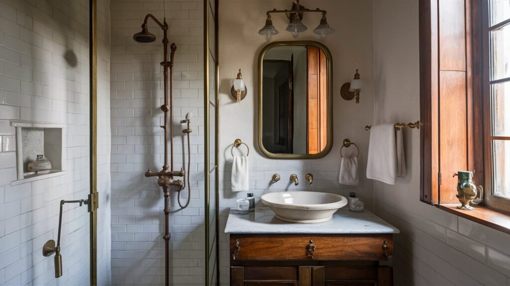 Old-world charm bathroom