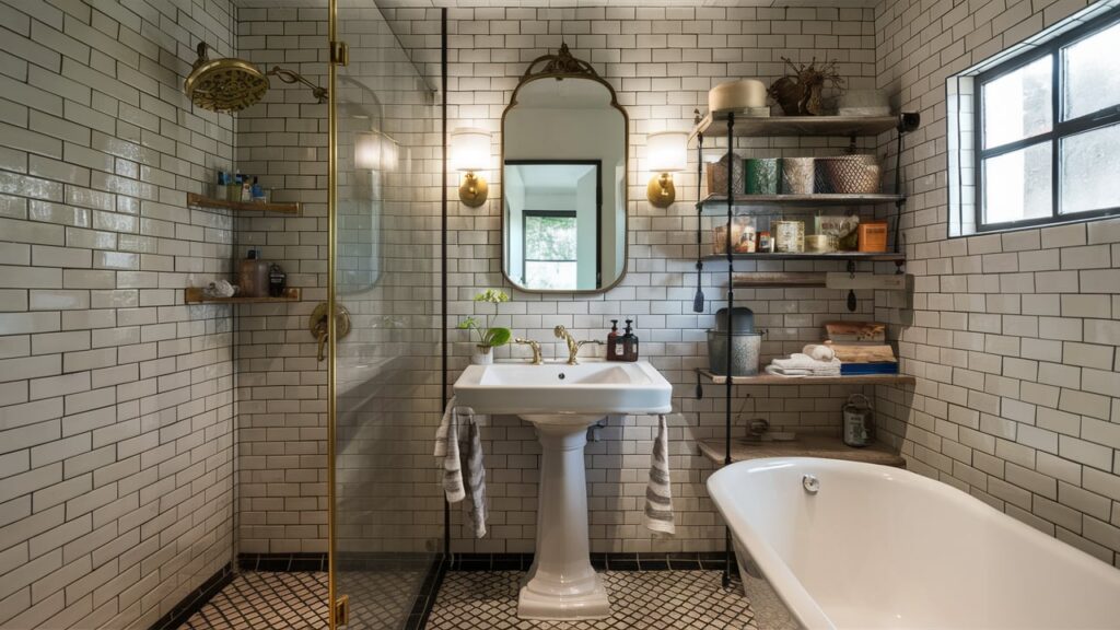 Vintage-inspired bathroom