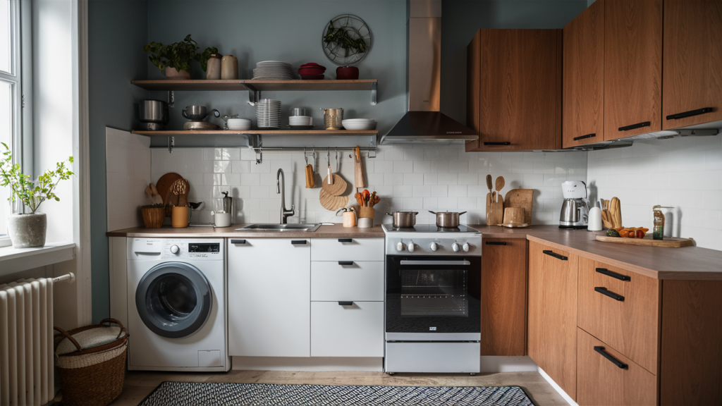 A Scandinavian-style Kitchen With A White Energy-efficient