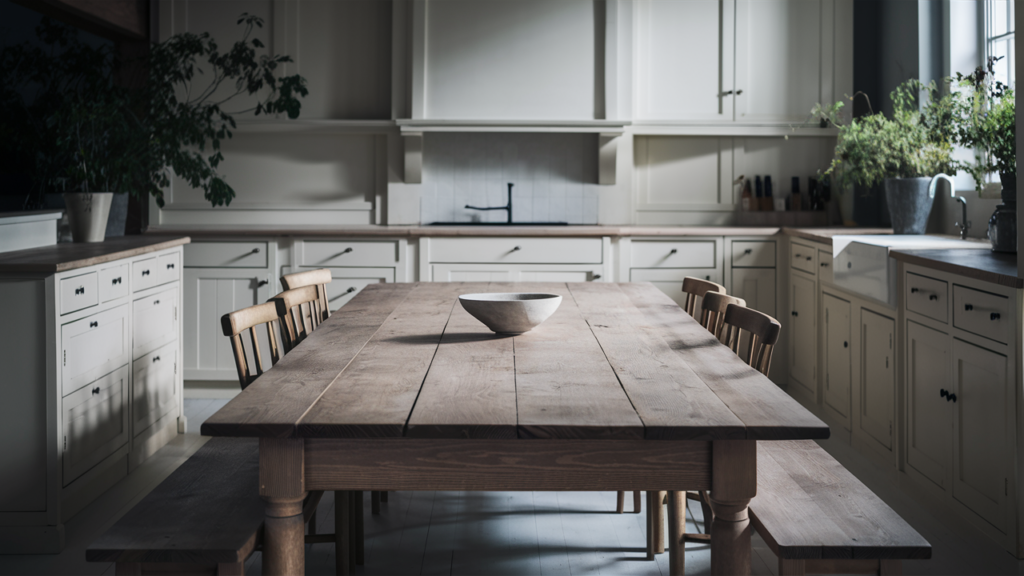 A beautifully lit Scandinavian-style kitchen