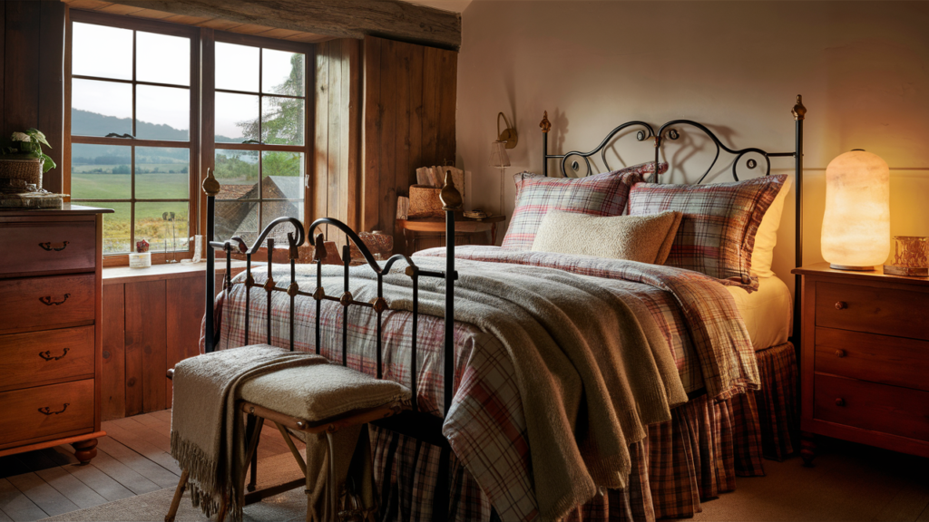 A Cozy And Charming Guest Room In A Rustic Farmhouse