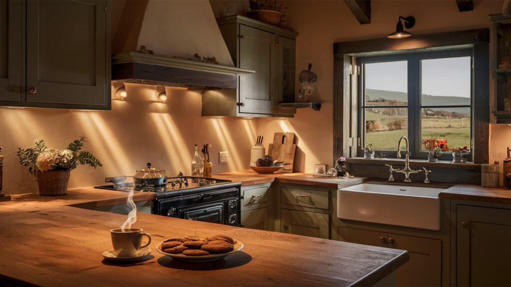 A Cozy And Inviting Farmhouse Kitchen