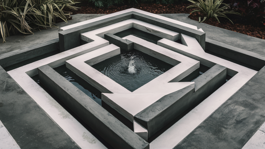 A Creative Diy Project Showcasing A Modern, Geometric Concrete Water