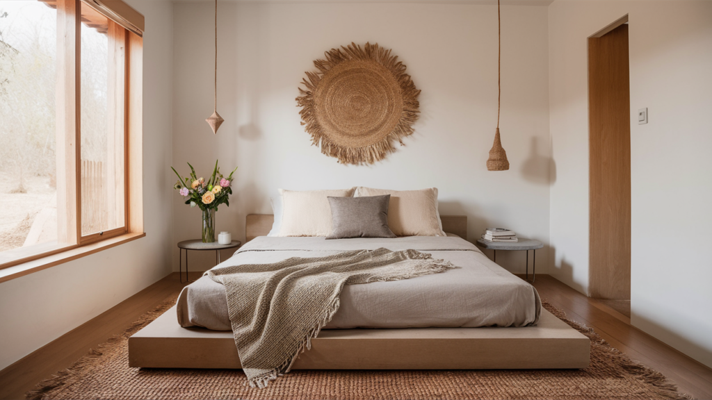 A Minimalist Guest Room With A Platform Bed