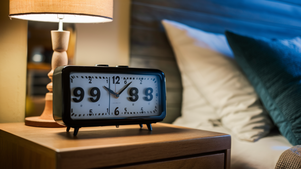 A Retro-style Flip Clock With Black-and-white Numbers