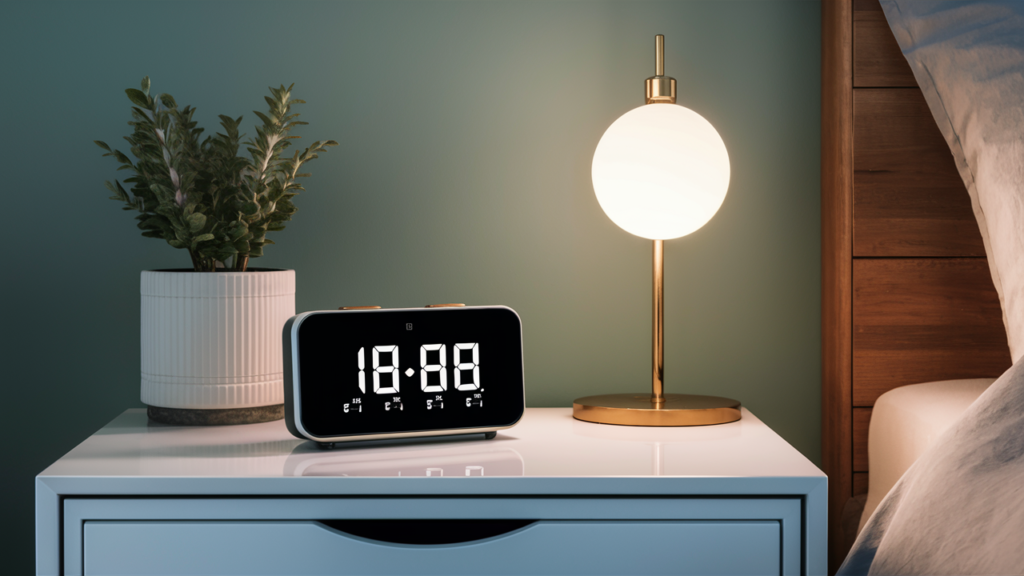 A Sleek Digital Alarm Clock With A Minimalist Led Display