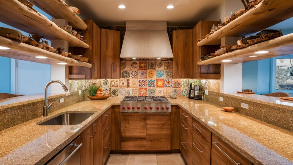 A Stunning Coastal-inspired Kitchen Featuring Innovative Countertops