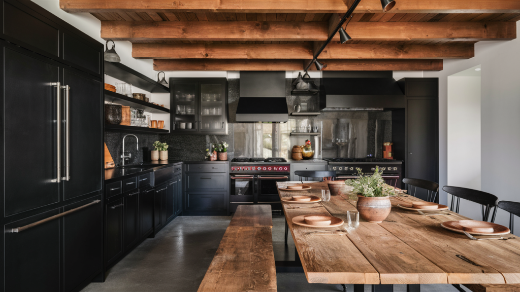 A stunning, industrial-rustic kitchen