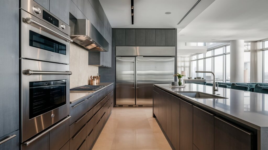 A stunningly sleek and modern kitchen