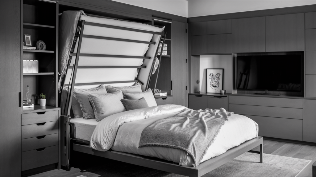 A Stylish Murphy Bed That Folds Into The Wall