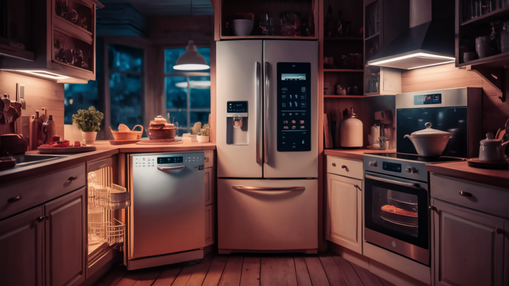 A Warm And Inviting Family Kitchen, Filled With Cozy Lighting