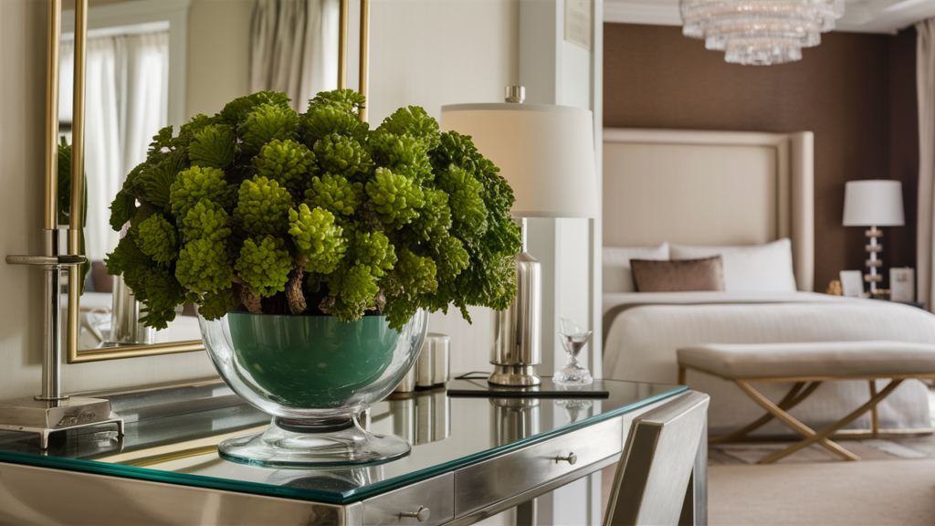 An exquisite image of a lush, vibrant jade plant in a sleek