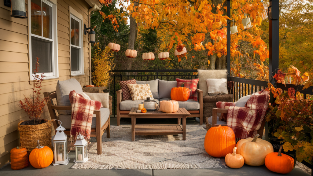 Autumn Patio Cozy Corner A fall-inspired patio with warm tones