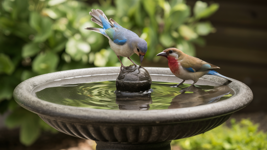 Combine A Birdbath With A Water Fountain To Attract Local Wildlife