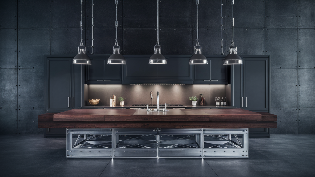 Contemporary industrial kitchen