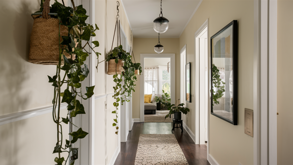 Elegant Hallway Featuring Trailing Ivy Hall Room