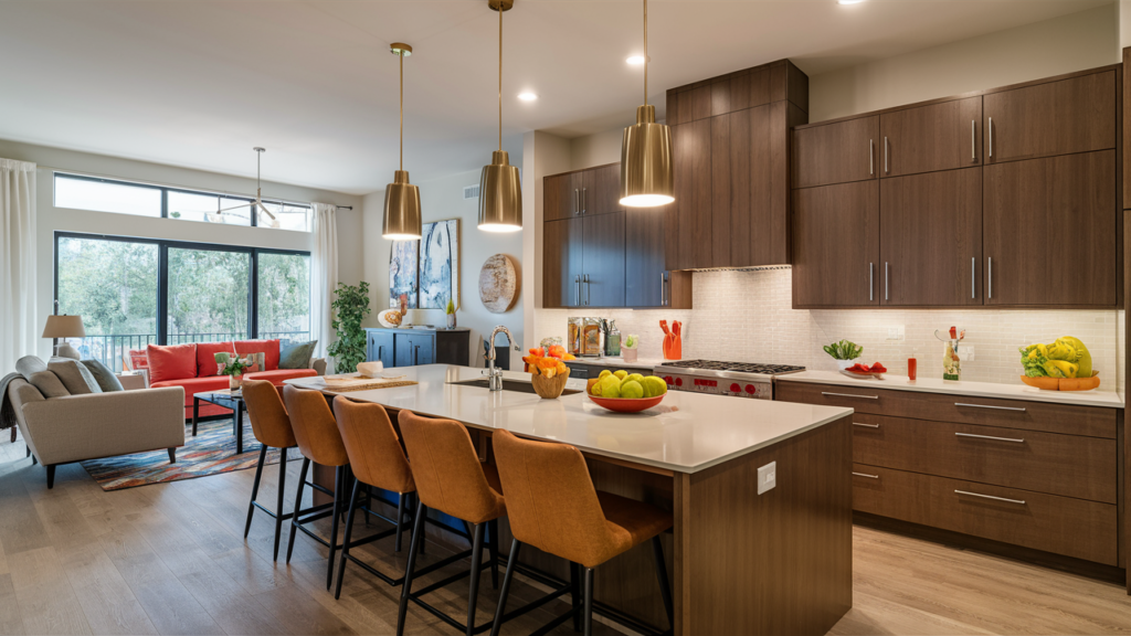 Family-friendly open-concept kitchen