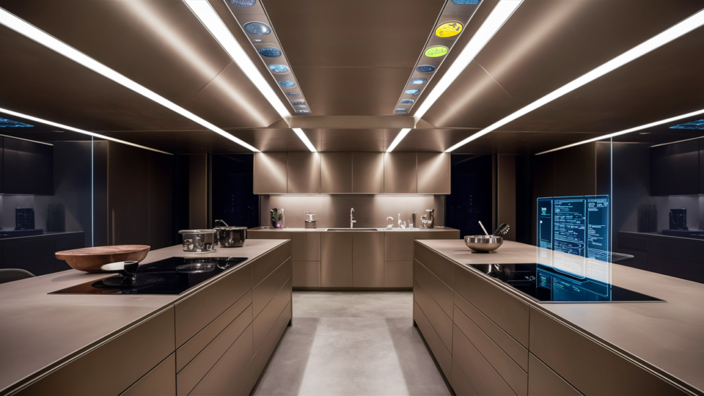 Futuristic contemporary kitchen