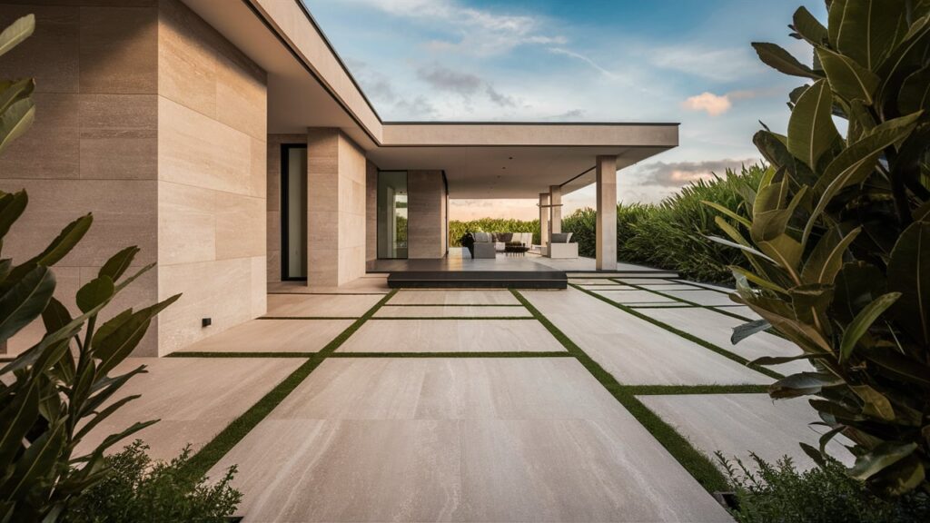 Porcelain Tile Outdoor Flooring Design a sleek patio