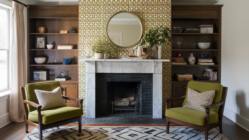 Revamp your brick fireplace with a bold makeover