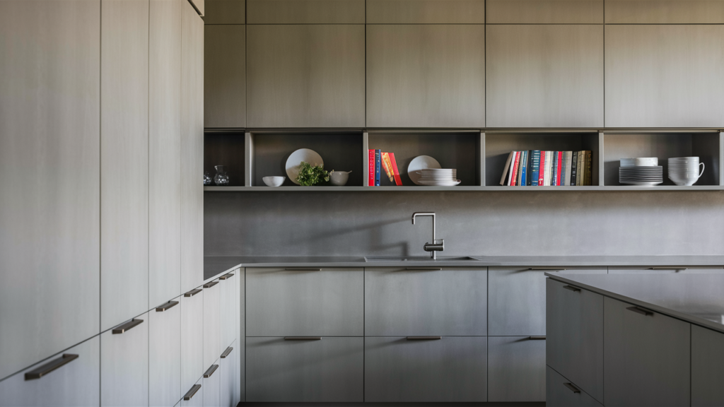 kitchen cabinets with minimalist handles