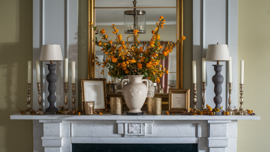 Style Your Fireplace Mantel with Symmetry