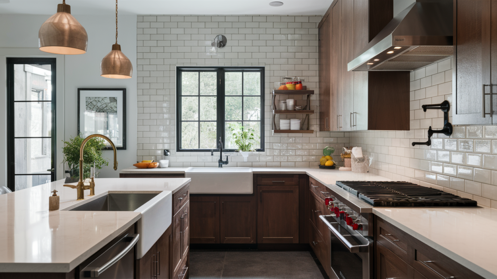 Subway Tiles for a Sleek Look Use glossy subway