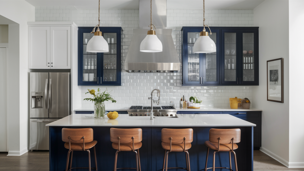 Tiles for a Sleek Look Use glossy subway tiles