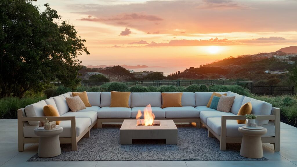 A Comfortable And Spacious Outdoor Seating Area