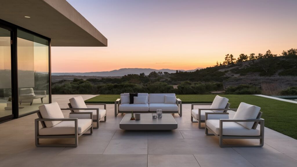 A Modern, Minimalist Patio With Sleek