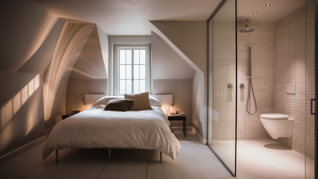 Guest Room With A Contemporary En-suite Bathroom