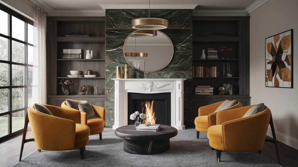 high-end finish for a statement fireplace surround