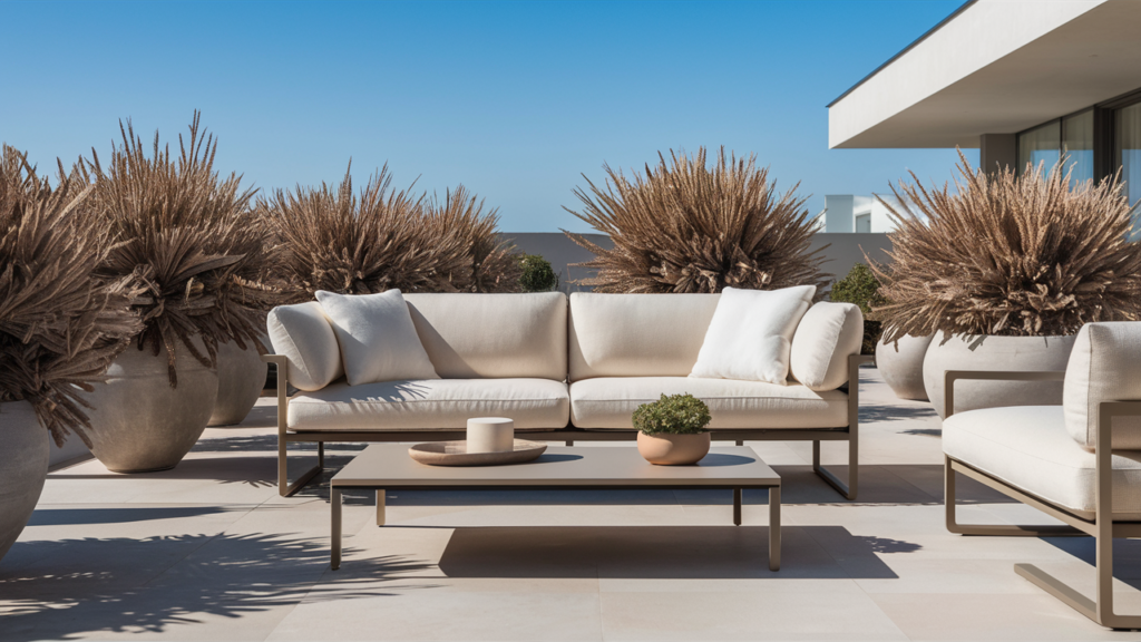 Modern Patio Design With Sleek And Minimalist Furniture