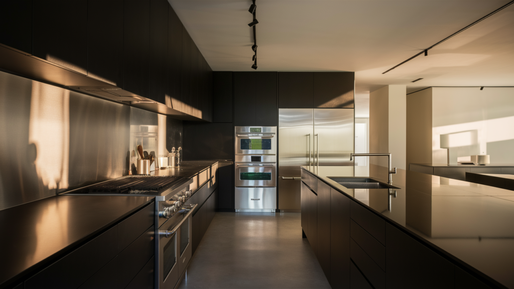 sleek, contemporary kitchen with minimalist design