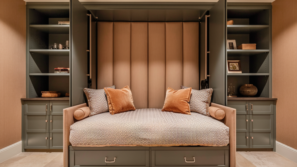 Guest Room Featuring A Cleverly Designed Murphy Bed