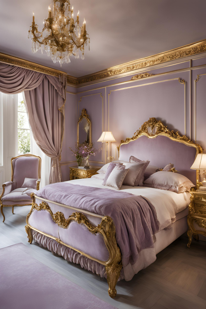 A French-style Bed Frame With Gilded