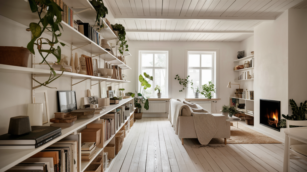 A cozy Scandinavian-inspired living room showcases a minimalist