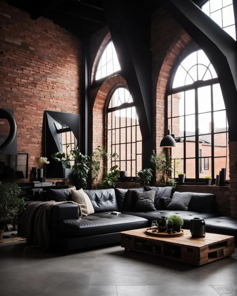 A Living Room In Dark Hues