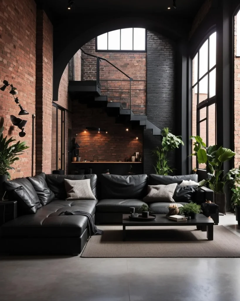 A Luxurious Living Room With A Dark Velvet