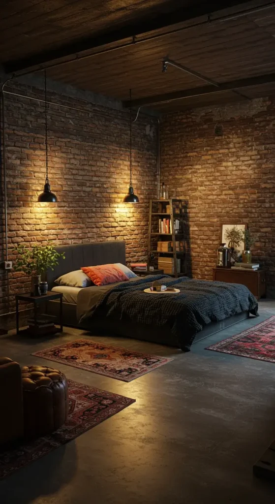 A Room With Exposed Brick Walls