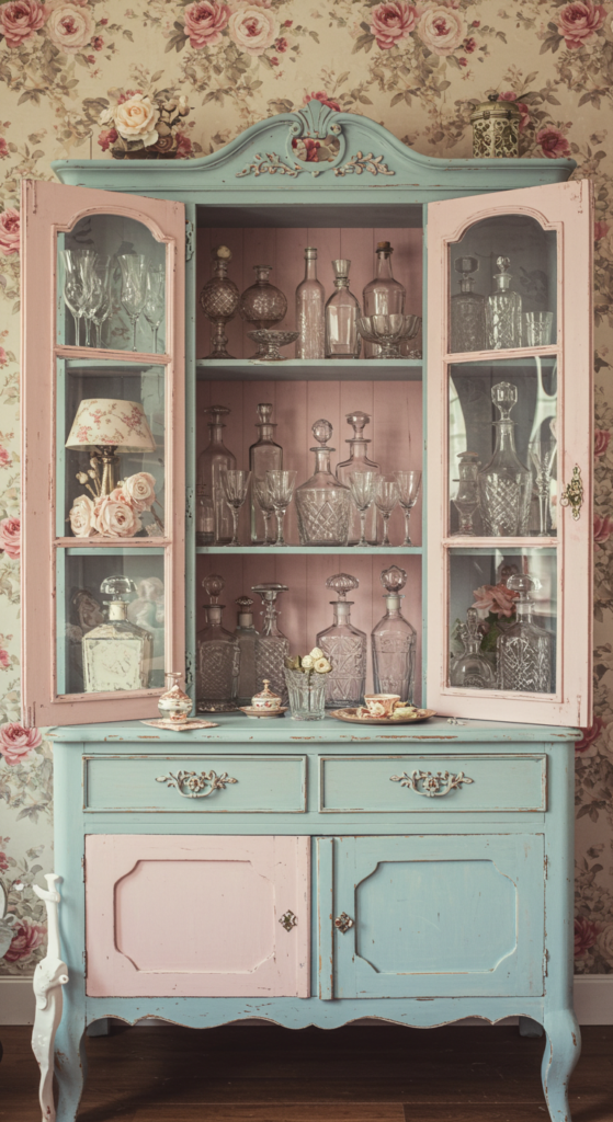 A Shabby-chic Bar Cabinet