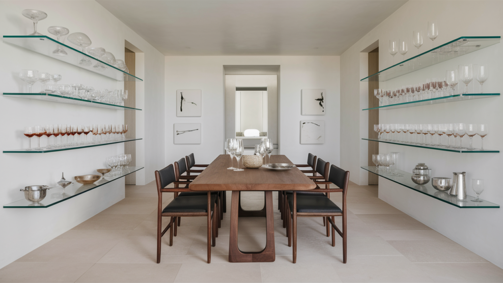 A Stunning Minimalist Dining Room With A Clean And Airy Atmosphere