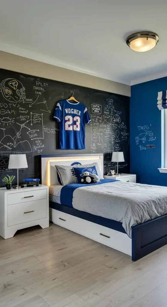 Goal Net Bed Hockey Room With Jersey Display